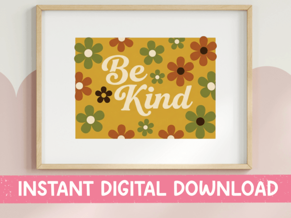 Be Kind 70s Retro Daisy Mustard: A Nostalgic Embroidery Gem