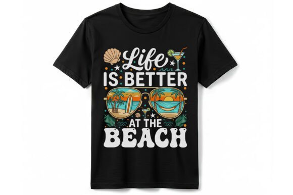Beach Life is Better: A Vibrant T-Shirt Design for Summer
