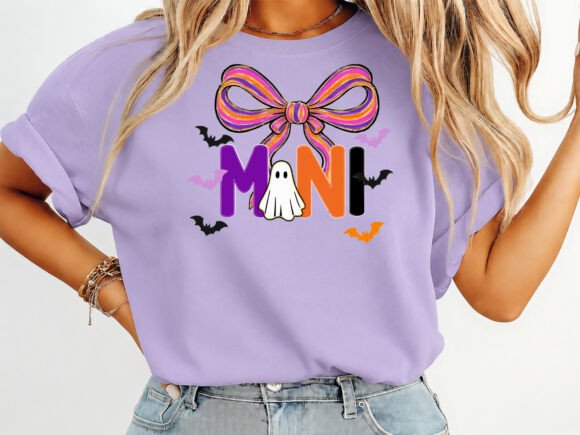 Boo Mini Spooky Coquette: A Charming T-Shirt Design for Halloween