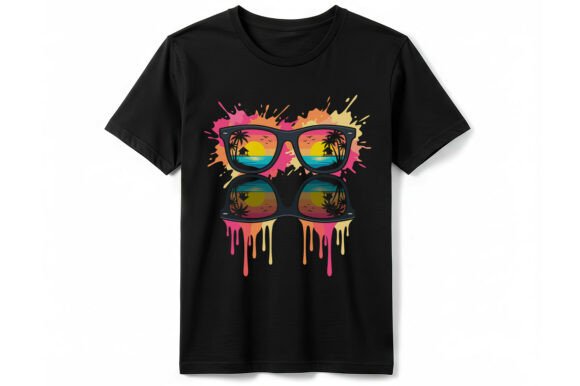 Captivating Sunset Sunglasses Beach T-Shirt Graphics