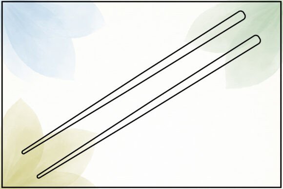 Chopsticks Line Art: A Versatile Graphics and Illustrations Asset