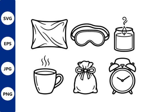 Cozy Home Objects Line Art Set: A Must-Have for Graphics and Illustrations