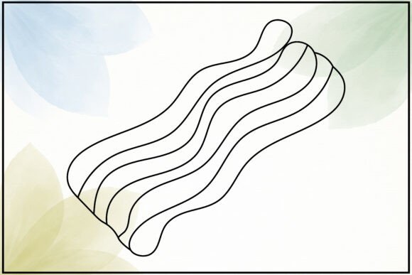 Crispy Bacon Stick Line Art: A Versatile Graphics Asset