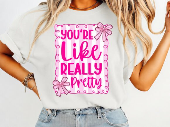 Cute Preppy Coquette T-Shirt Graphics for Crafters