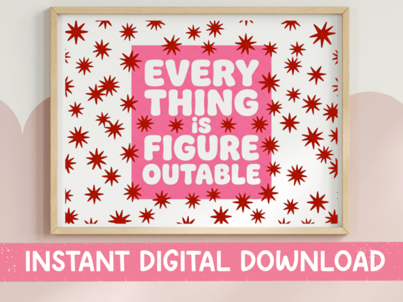 Everything is Figureoutable Star Block: A Bold T-Shirt Design for Blog Graphics