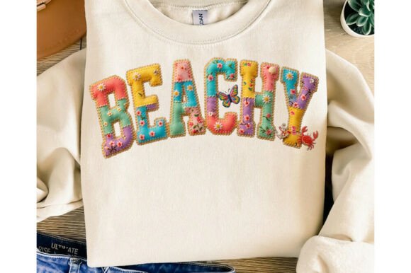 Faux Yarn Beachy T-Shirt, Summer Vibes