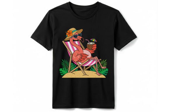 Flamingo Beach Vacation T-Shirt: A Fun Graphic for Summer