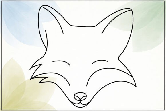 Fox Face Side View Line Art: A Versatile Graphics Illustration
