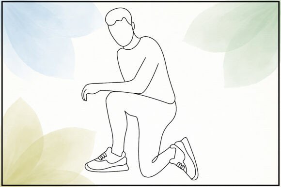Man in Sneakers Line Art: A Versatile Graphic for Local Brands