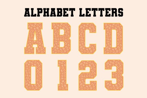 Neon Leopard Orange Alphabet: A Bold Embroidery Choice