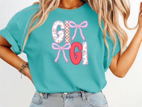 Preppy Floral Gigi Coquette T-Shirt: A Graphics Gem for T-Shirt Designs