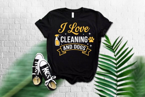 Review: CLEANING and DOGS T-Shirt Design for Graphics