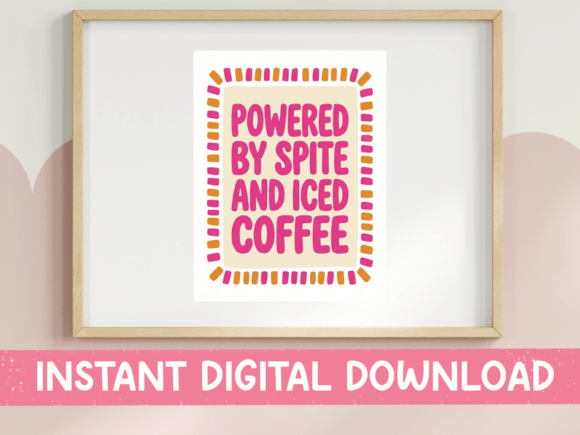 Review: Powered by Spite Iced Coffee Print for Graphics and T-Shirt Designs