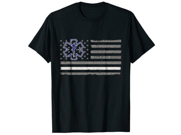 Reviewing Thin Line EMS Flag Paramedic T-Shirt Graphics