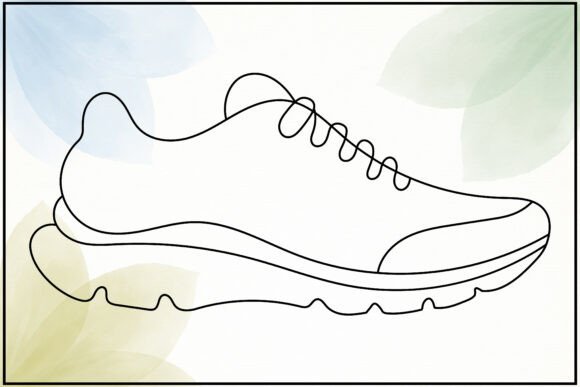 Running Shoe Line Art: A Versatile Graphics Asset