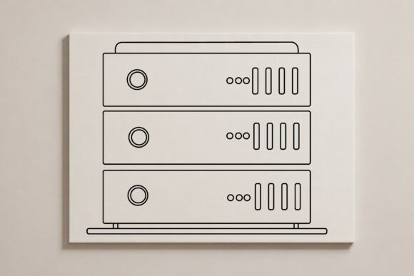 Server Rack Line Art: A Modern Graphics Essential