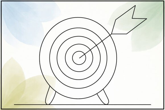 Target Dart Board Line Art: A Versatile Graphics Asset