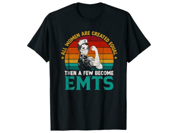 Women EMTs Vintage Paramedic T-Shirt: A Graphics Gem for T-Shirt Designs